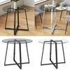Small Round Glass Dining Table Breakfast Kitchen Living Room Office Furniture