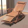 BambooWood Deck Rocking Chair Patio Garden Outdoor Sun Lounger Reclining Day Bed