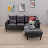 L-Shaped Corner Sofa, Sectional Couch with Built-in USB Port Chaise