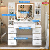 Dressing Table with LED Mirror Modern Makeup Desk Vanity Table Set +Drawer White