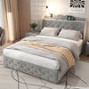 FABRIC UPHOLSTERED STORAGE BED FRAME 4 DRAWERS HEADBOARD DOUBLE SINGLE 4FT6 3FT