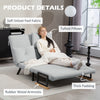 Click Clack 2 Seater Sofa Bed for Living Room, Guest Room, Light Grey