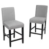 2Pcs Bar Stool Upholstered Fabric Pub Stools Counter Height Stools Dining Chairs