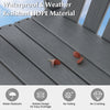 Outdoor Counter Height Bar Stool HDPE Patio Weather Resistant Chair Grey