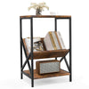Record Holder Shelf 3-Tier Record Player Stand w/ V-Shaped Magazine Holder