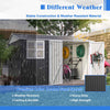 Garden Shed 10x10FT Steel Apex Tool Equipment Organize W/Window Door Anthracite