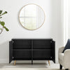 Ivala Black & Copper Effect Medium 2 Door Sideboard Modern Minimalist Melamine