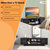 Modern Wood Universal Stand for TV up to 65" Media Console Table w/Shelves