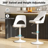 Modern Swivel Bar Chairs Adjustable Barstools Island Dining Chairs-White