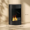 22" Bioethanol Fireplace Stove, Ethanol Fire Burner, Black