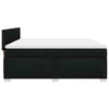 Box Spring Bed with Black 180x200 Fabric B7O8