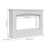 34in LED Electric Fireplace Fire 12 Flame Standing Set Side Lamp 48in Surround