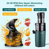 Electric Juicer Machine Juice Fruit Squeezer Slow Masticating Brush Pulp Cup UK