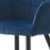 2X Bule Velvet Dining Chairs Matel Legs Luxury Armchairs Office Home Dining Room
