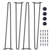 4Pcs Hairpin Table Legs Durable DIY Furniture Metal Table Legs w/ Screws & Feet