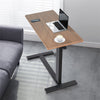 Gas-Lift Adjustable Overbed Table with Wheels Laptop Reading Workstation C Table