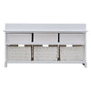 Shoe Storage Bench Cabinet Shoes Rack Drawers Basket Cushioned Hallway Organiser