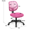 Armless Computer Desk Chair Swivel Executive Chair Ergonomic Office Chair Pink