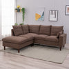 L-Shaped Corner Sofa, Sectional Couch with Built-in USB Port Chaise