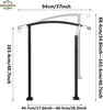 Handrails for Outdoor Steps, Wrought Iron Handrail Fit 0 to 3 Steps Outdoor