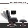 Recliner Chair With footstool, Armchair 135° Reclining Swivel Sofa Chair, Black