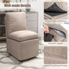 Modern Armless Accent Chair Bedroom Single Sofa Lounge Chair with Storage