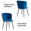 Dining Chairs Set of 2/4 Velvet Kitchen Chairs with Metal Legs