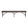 6ft Long 2 Benches & Tables Rattan Furniture Set Garden BBQ Picnic Table Chairs
