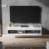 130cm Wall Mounted TV Unit Cabinet Floating TV Stand High Gloss With LED Lights