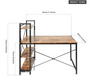 Oak & Tea OJ-020 Computer Desk，DIY Storage Shelves, 4 Tier 40-3-540