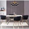 Velvet Dining Chair with Door Knocker Ring Windsor Dressing Room Chair 1/2/4/6