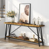 70.9'' Long Console Table, Industrial Entryway Hallway Sofa Table Behind Couch