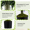 Set of 2 Artificial Lavender Topiary Ball Trees-Purple