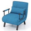 Convertible Single Folding Sofa Bed Sleep Chair 6 Positions Adjustable Backrest