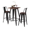 Vintage High Bar Table & 2/4 Stools Kitchen Breakfast Dining Room Furniture Set