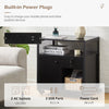 Black Office Filing Cabinet Mobile Printer Stand File Storage Drawer Wheels