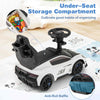 Kids Sliding Walking Car 3-in-1 Ride on Push Car w/2 Universal Wheels-White