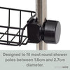 Shower Storage Caddy Screws onto Shower Pole No Drill Bathroom Shelf