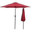 2.7M Round Garden Parasol Sun Shade Patio Hanging Umbrella with Crank Tilt Base
