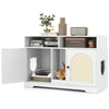 Modern Pet Cabinet Indoor Wooden Kitten House End Side Table-White