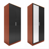High Gloss 2 Doors Mirror Walunt Wardrobe Storage Hanging Rail Bedroom Furniture