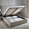Dusk Madison Stone Grey Linen Look Super King Ottoman Storage Bed RRP £899