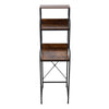 Retro Steel Frame Kitchen Storage Rack with 3 Shelves Floor Standing for Fridge