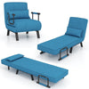 Convertible Single Folding Sofa Bed Sleep Chair 6 Positions Adjustable Backrest