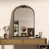 Large Arched Wall Mirror Baroque Brass Vanity Mirror Ornate Carved Mantel Mirror