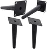 4 Metal Table Legs Oblique Feet with Mounting Plate Screws & Anti-Slip Protector