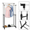 ADJUSTABLE MOBILE CLOTHES COAT GARMENT HANGING RAIL RACK STORAGE STAND ON WHEEL