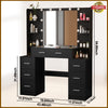 Dressing Table with LED Mirror Modern Makeup Desk Vanity Table Set + 8 Drawers