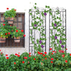 2x Large Metal Garden Trellis Lattice Wall Climbing Potted Plant Stand Lawn Yard