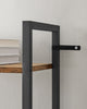 Bookcase Shelving Unit Bookshelf Rustic Brown and Black LLS113B01
